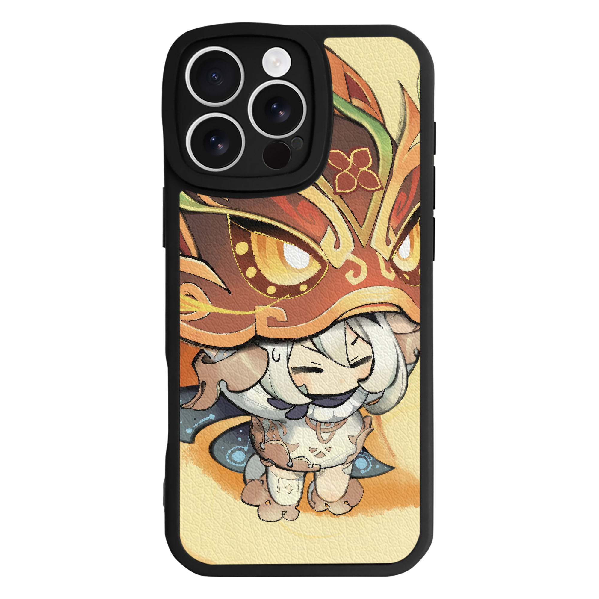げんし神 genshin 【iPhone 16シリーズ対応】シリコンスマホケース（レザー調） 材質：シリコン
